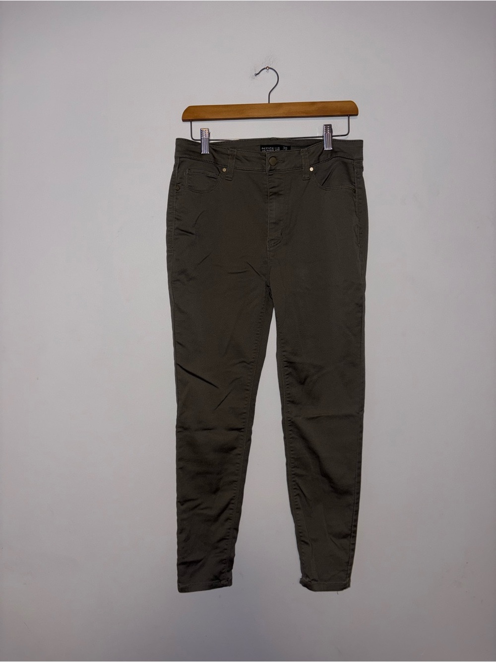 Design Lab | Olive Green Skinny Jeans